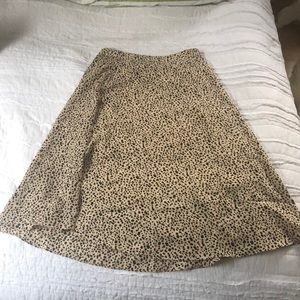 Minimalist, leopard print midi skirt